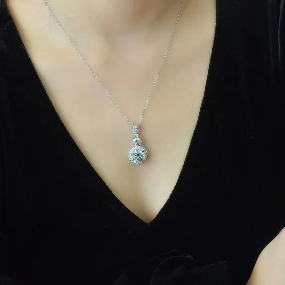 Certified 6ct. t.w. Moissanite Diamond Necklace NEW